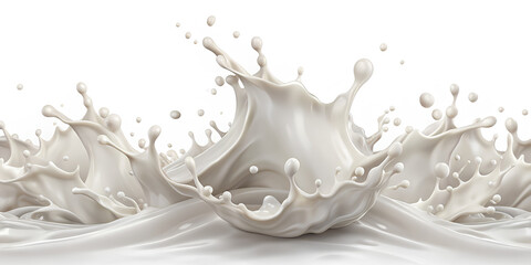 Milk splash isolated on White background
