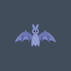 a bat in flat vector design.