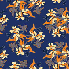 Seamless floral pattern. Beautiful for any plain and chic elegance designs. Vector illustration.