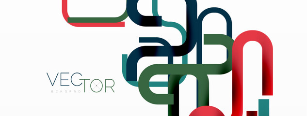 Abstract background curvy lines, minimal geometric design template