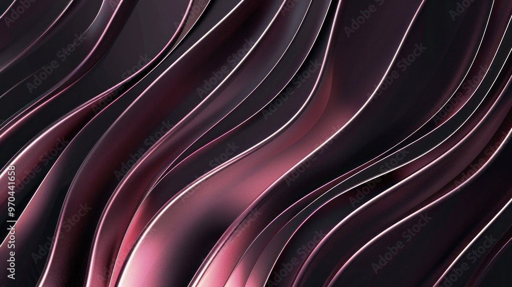 Poster modern abstract design with pink lines on black background concept ai generated image