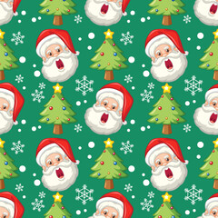 Festive Santa and Christmas Trees