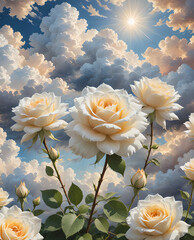 Yellow and White Roses