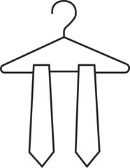 Premium vector of tie line icon, business style, dress code thin line icon.