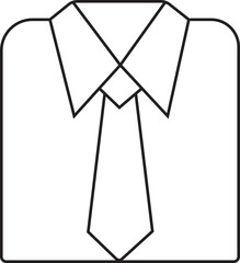 Premium vector of tie line icon, business style, dress code thin line icon.