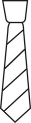 Premium vector of tie line icon, business style, dress code thin line icon.