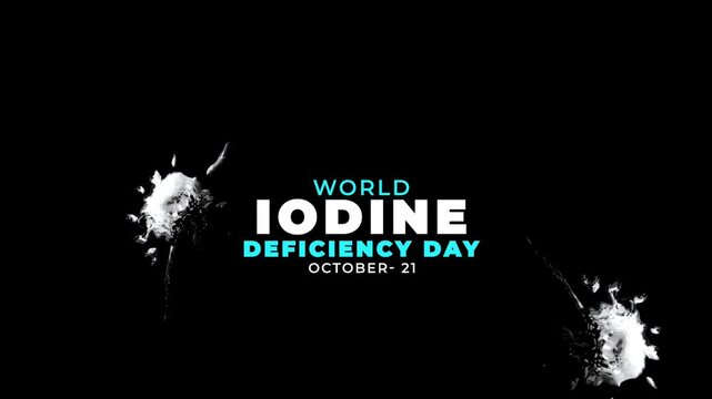 World Iodine Deficiency Day. Salt animation.