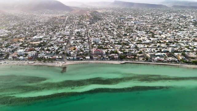 shot of different colors of mar de corte ocean