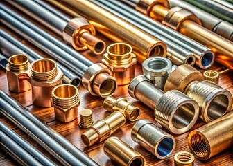 "Old galvanized pipes, copper pipes, PEX pipes, PVC pipes, ABS pipes, and cast-iron pipes used in homes for plumbing water distribution, water supply, and drainage systems."