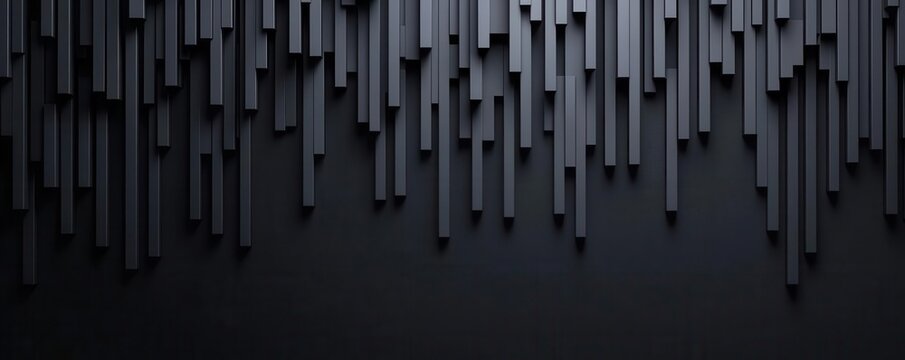 Binary code cascading vertically in light gray on a solid black background, offering a simple and clean technologythemed design