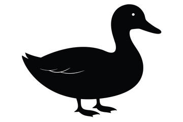 Obraz premiumBeautiful duck silhouette vector illustration. 