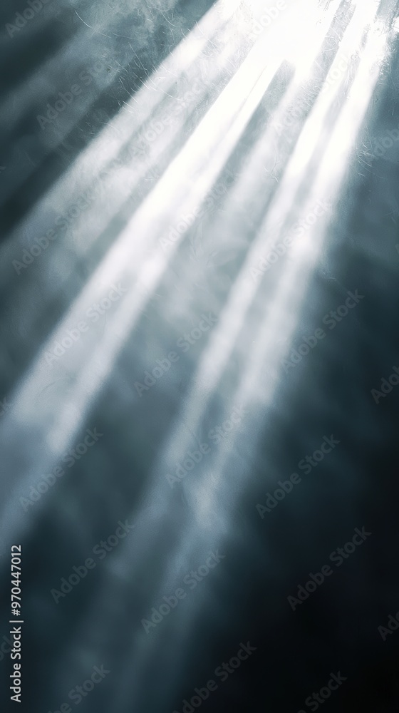 Poster Light beams through smoke