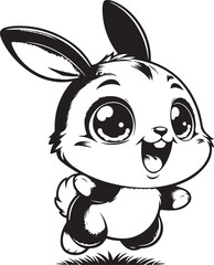 Obraz premium cute rabbit clipart vector design,awesome cute rabbit svg,high resolution printable cute rabbit artwork