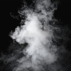 Abstract white smoke on black