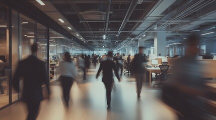 Blurred Motion of People Walking in an Office Building