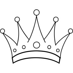 crowns collection outline coloring book page line art drawing