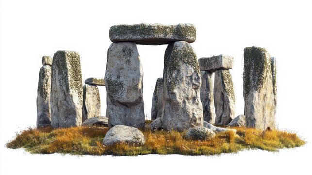 stonehenge ancient monument, weathered stones, grass clip art preview
