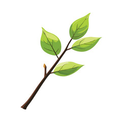 Obraz premium A branch with leaves