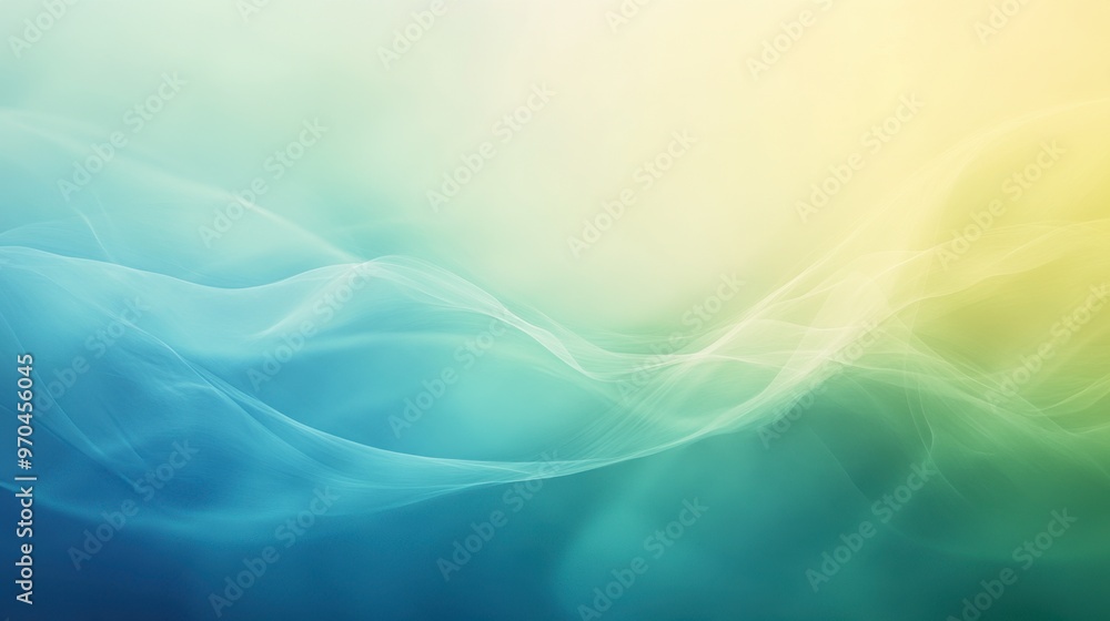 Poster A gradient background blending from cobalt blue to soft green, creating a gentle and calming visual flow.