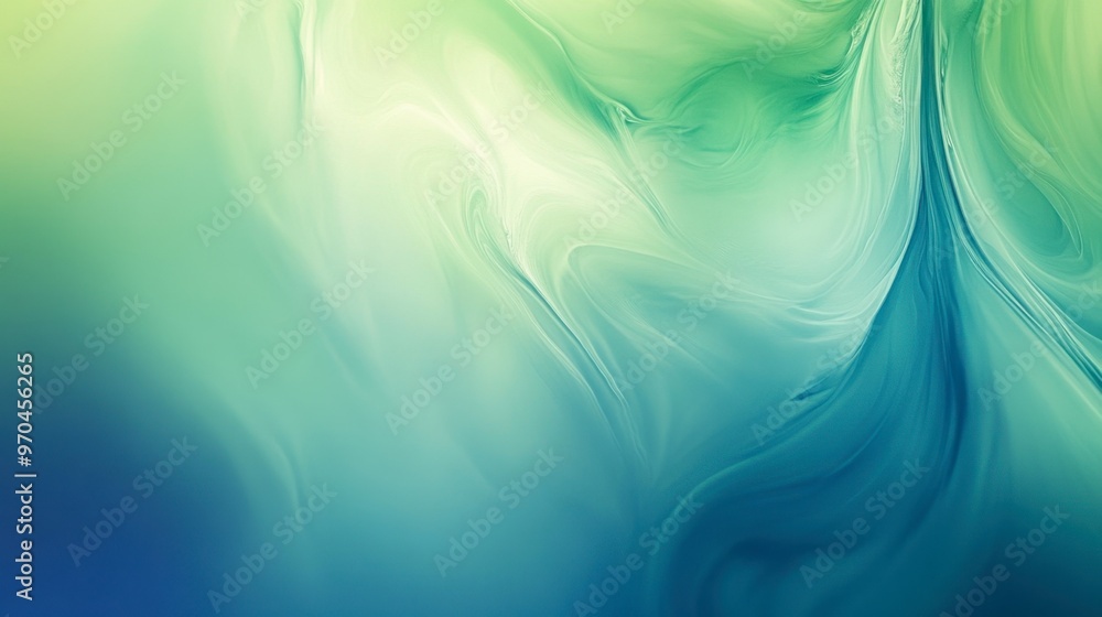 Poster A gradient background blending from cobalt blue to soft green, creating a gentle and calming visual flow.