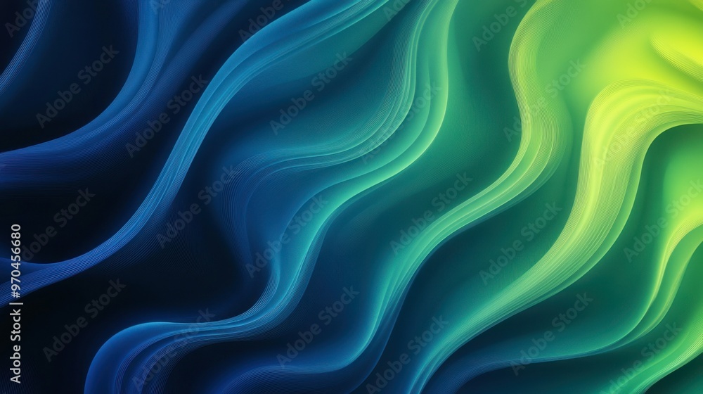 Fototapete a gradient background from navy blue to lime green with a sleek and modern look, perfect for dynamic