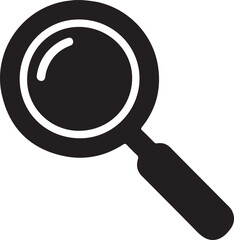 magnifying glass icon silhouette design vector art illustration