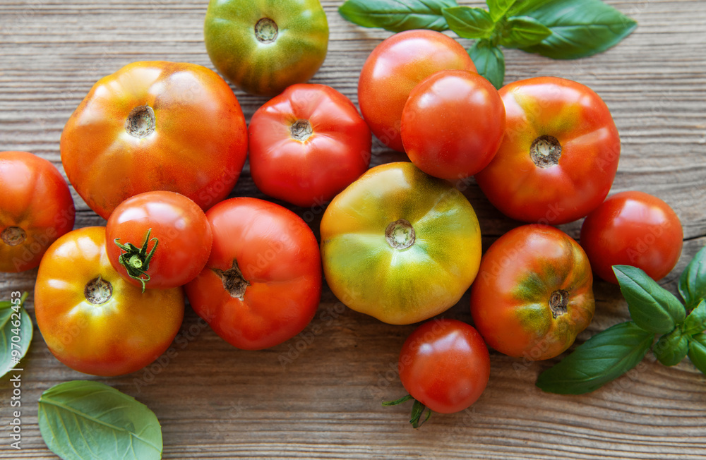 Sticker Fresh organic tomatoes