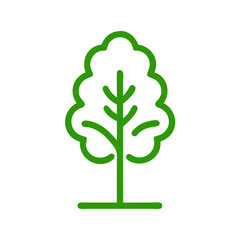 Minimalist Green Tree Icon for Eco-Friendly, Nature, or Environmental Concepts