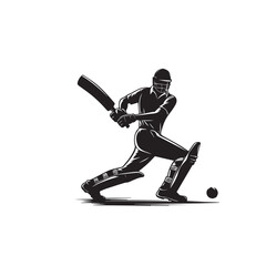 Obraz premium Cricket player vector design. Cricket player logo, icon. Cricket player illustration.