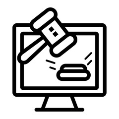 cyber Line Icon
