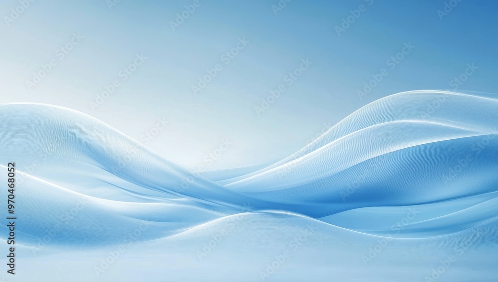 Poster abstract blue wave background with a soft and smooth texture.
