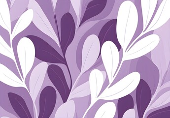 Abstract Purple and White Leaves Background