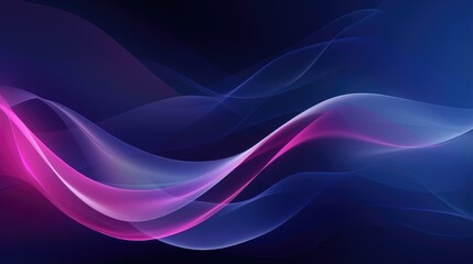 Naklejka premium A vibrant abstract design featuring flowing waves in shades of pink and blue, creating a dynamic and modern visual effect.