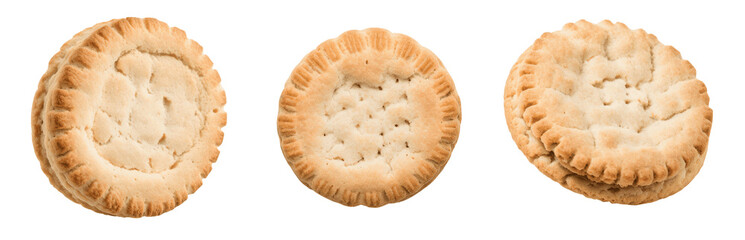 set of cookies isolated on transparent background