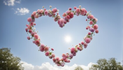 Naklejka premium heart of flowers