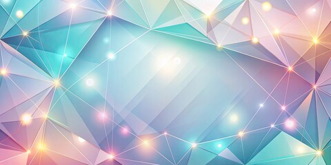 Pastel geometric shapes with glowing accents create a mesmerizing abstract wallpaper