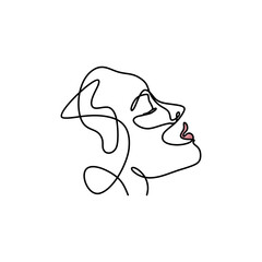 Aesthetics Logo Images. Woman face logo design vector illustration. Woman face suitable for beauty and cosmetic company logos.