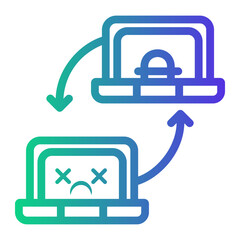 remote Line Gradient Icon