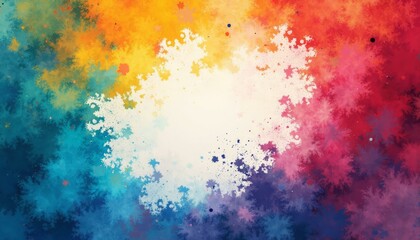 Vibrant Abstract Background with Gradient Colors and Scattered Speckles