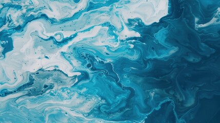Obraz premium An abstract swirl of blue and white hues, creating a serene and fluid visual perfect for backgrounds or artistic projects.