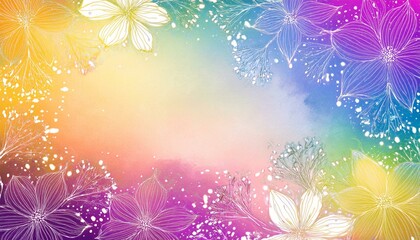 abstract floral background watercolor 
