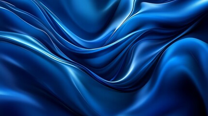 Fototapeta premium Abstract Swirling Blue Fabric Background