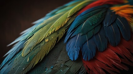 Obraz premium Colorful Bird Feathers Close-up