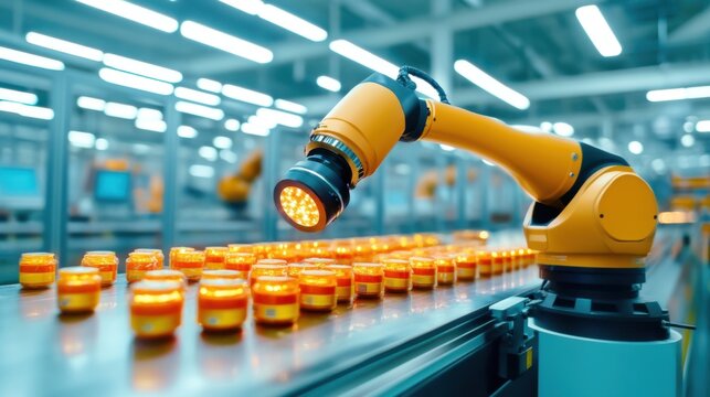 Automated 360-Degree Product Inspection by Robotic Camera with AI Visual Quality Control on Conveyor Belt