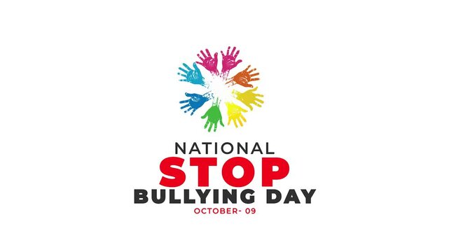 National Stop bullying day. Hand motion.