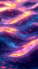 Obraz premium Big Neon Wave Background 