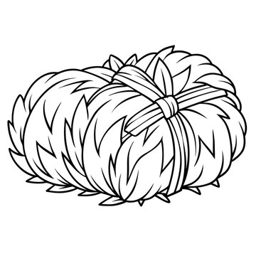 recommend clip art: hay bunch outline coloring book page line art drawing
