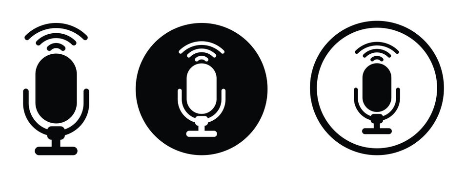 Voice control vector icons. Voice control icon
