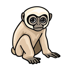 Fototapeta premium Gibbon | Icon | Anime