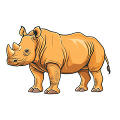 Fototapeta premium Indian Rhinoceros | Icon | Anime